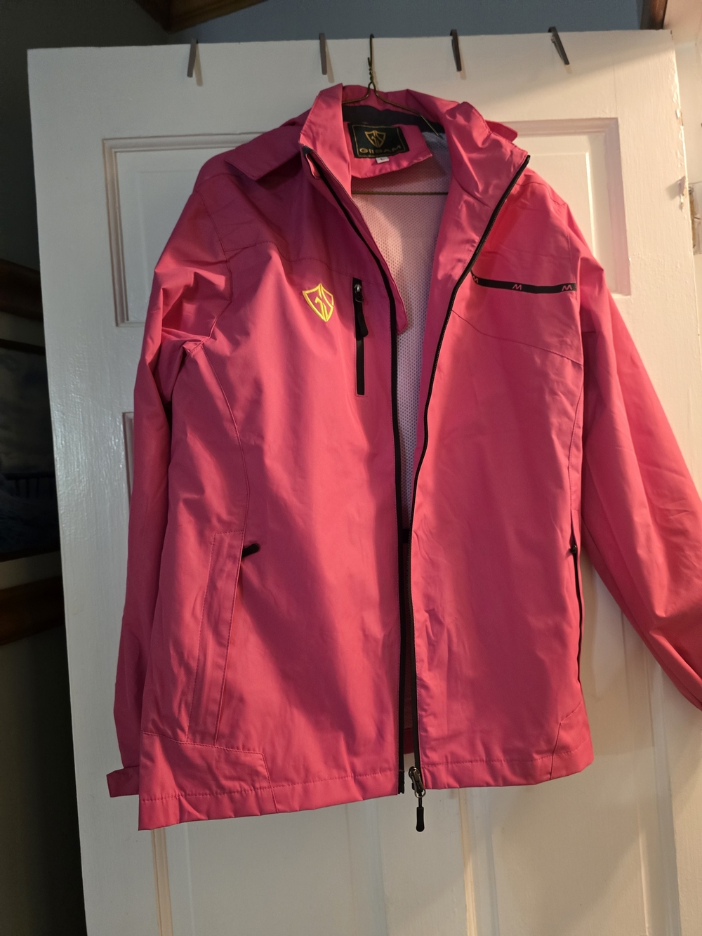 GIISAM Oscillator Series Hot Pink Waterproof Performance Rain Jacket - Size Larg